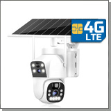 Уличная автономная 2х2Mp / 4G-LTE камера с солнечной батареей CamHi Pro HSD3L4G-2.0-4G с ДВУМЯ объективами